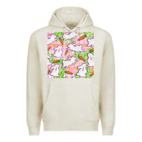 Oatmeal Heather Easter Bunnies With Carrots Seamless Pattern Premium Hoodie - BundleAndBundleShop