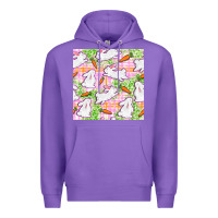 Purple Easter Bunnies With Carrots Seamless Pattern Premium Hoodie - BundleAndBundleShop