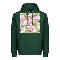 Sports Green Easter Bunnies With Carrots Seamless Pattern Premium Hoodie - BundleAndBundleShop