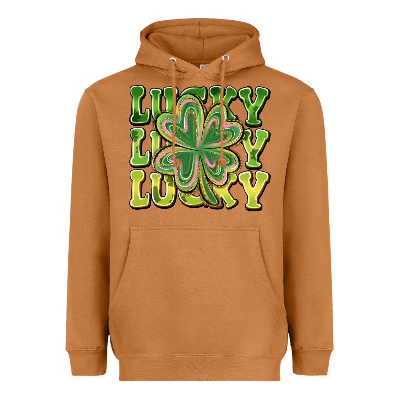 Lucky Clover Heavyweight Hoodie by CowhideDigitalArt | Teevron