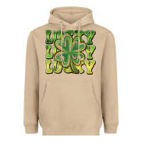 Mushroom Lucky Clover Heavyweight Hoodie - CowhideDigitalArt