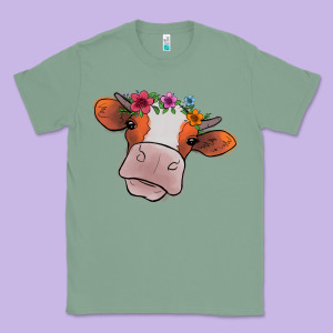Cow With Flowers Classic Tee Designed By Bettercallsaul