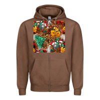 Chestnut christmas donkeys Zipper Hoodie - FaDigitalArtStudio