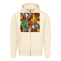 Sandshell christmas donkeys Zipper Hoodie - FaDigitalArtStudio