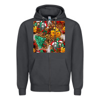 Smoke christmas donkeys Zipper Hoodie - FaDigitalArtStudio