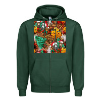 Sports Green christmas donkeys Zipper Hoodie - FaDigitalArtStudio