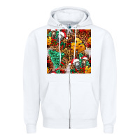 White christmas donkeys Zipper Hoodie - FaDigitalArtStudio