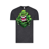 Vintage Black halloween green slimer ghost Vintage Tee - longCreatives