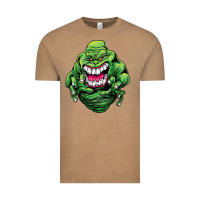 Vintage Coffee halloween green slimer ghost Vintage Tee - longCreatives