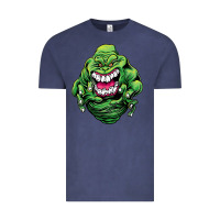 Vintage Denim halloween green slimer ghost Vintage Tee - longCreatives