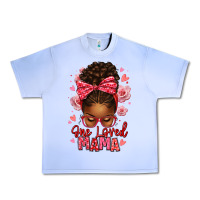 Grape Ice one loved mama afro messy bun Urban Heavy Tee - texasbilliewilder