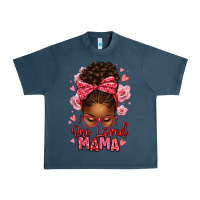 One Loved Mama Afro Messy Bun Urban Heavy Tee | Teevron