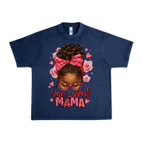 Navy one loved mama afro messy bun Urban Heavy Tee - texasbilliewilder