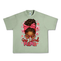 Oil Green one loved mama afro messy bun Urban Heavy Tee - texasbilliewilder