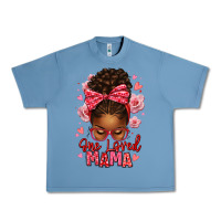 Pebble Blue one loved mama afro messy bun Urban Heavy Tee - texasbilliewilder
