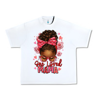 White one loved mama afro messy bun Urban Heavy Tee - texasbilliewilder
