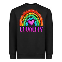 Black equality rainbow Heavyweight Sweatshirt - OliviaCreatesArt