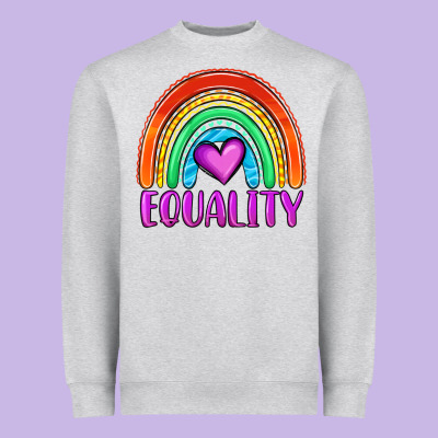 Equality Rainbow Heavyweight Sweatshirt Designed By Oliviacreatesart