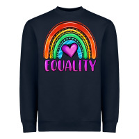 Navy equality rainbow Heavyweight Sweatshirt - OliviaCreatesArt