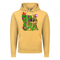 Vintage Mustard Louisiana map Mardi Gras Vintage Hoodie - NancyCooperArtShop