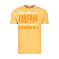 Vintage Mustard i was going to be a liberal for halloween but my head Vintage Tee - longCreatives