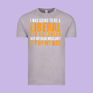I Was Going To Be A Liberal For Halloween But My Head Vintage Tee Designed By Longcreatives