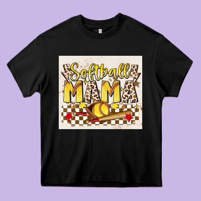 Softball Mom Heavy Core Tee Designed By Jahusdesignshop