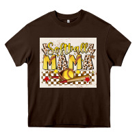 Chocolate Brown softball mom Heavy Core Tee - JahusDesignShop