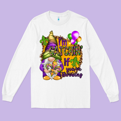 I'm Catching If You're Throwing Long Sleeve Tee Designed By Howdyjamesfarm