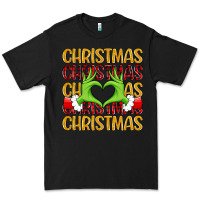 Black christmas grinch heart hands Premium Tee - MaliasSmallBusiness