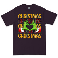 Plum christmas grinch heart hands Premium Tee - MaliasSmallBusiness