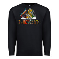 Black steppin into juneteenth Premium Sweatshirt - SublimationCraftShop