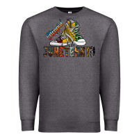 Charcoal Heather steppin into juneteenth Premium Sweatshirt - SublimationCraftShop