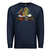 Navy steppin into juneteenth Premium Sweatshirt - SublimationCraftShop