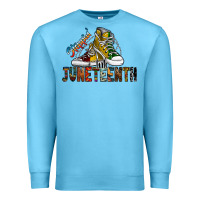 Ocean Blue steppin into juneteenth Premium Sweatshirt - SublimationCraftShop