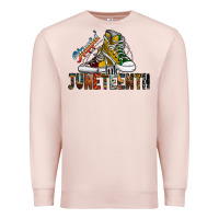 Pale Pink steppin into juneteenth Premium Sweatshirt - SublimationCraftShop