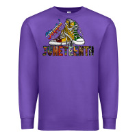 Purple steppin into juneteenth Premium Sweatshirt - SublimationCraftShop