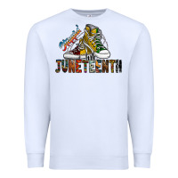 White steppin into juneteenth Premium Sweatshirt - SublimationCraftShop