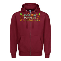 Burgundy cutest pumpkin in the patch lebbey glass Zipper Hoodie - BundleAndBundleShop