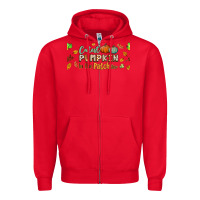 Red cutest pumpkin in the patch lebbey glass Zipper Hoodie - BundleAndBundleShop