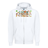 White cutest pumpkin in the patch lebbey glass Zipper Hoodie - BundleAndBundleShop