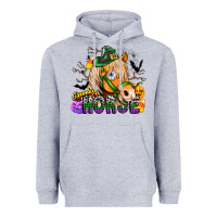 Heather Grey spooky horse Heavyweight Hoodie - CowhideDigitalArt