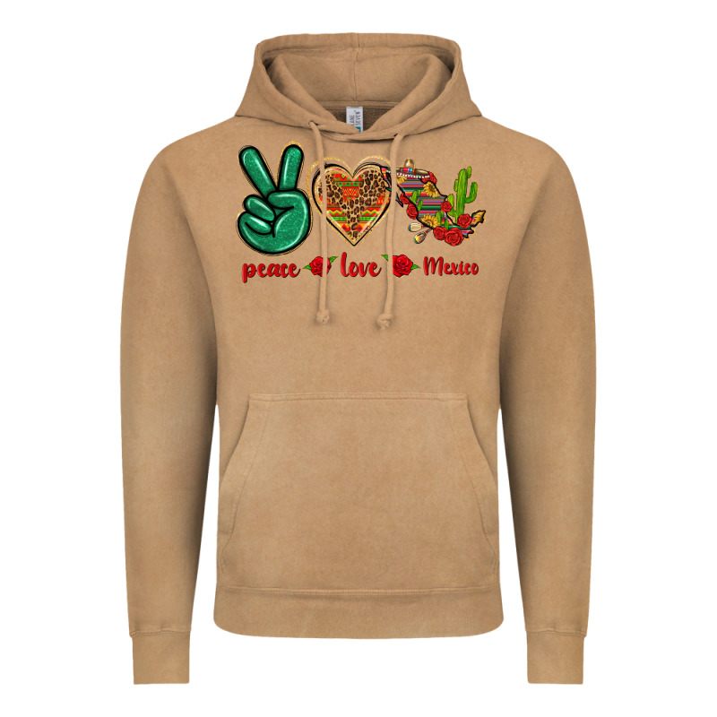 Peace Love Mexico Vintage Hoodie by texasbilliewilder | Teevron