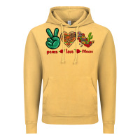 Vintage Mustard Peace Love Mexico Vintage Hoodie - texasbilliewilder