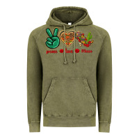 Vintage Olive Peace Love Mexico Vintage Hoodie - texasbilliewilder
