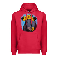 Cardinal black angus with sunflower Premium Hoodie - RanaPortraitStore