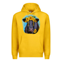 Lemon black angus with sunflower Premium Hoodie - RanaPortraitStore