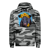 Slate Camo black angus with sunflower Premium Hoodie - RanaPortraitStore