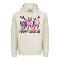 Oatmeal Heather Happy Easter Dental And Egg Premium Hoodie - BundleAndBundleShop
