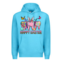 Ocean Blue Happy Easter Dental And Egg Premium Hoodie - BundleAndBundleShop